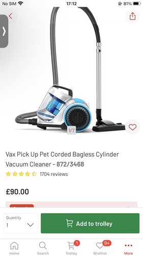 Vax cylinder vacuum cleaner - vax,