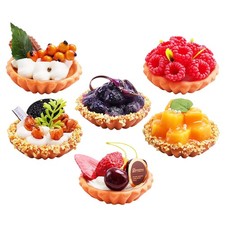  6 Pcs Fake Cake Realistic Food Simulation Cupcake Bakery Decoration