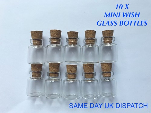 Mini glass wish bottles - wish,