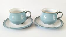 denby colonial blue tea cups