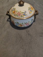 Vintage asta enamelware pot - vintage,