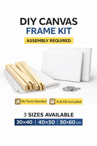 Diy painting canvas kit - painting, wooden