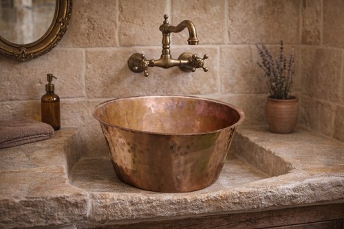 Handmade pure copper sink - pure, –