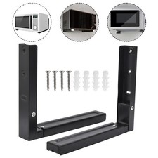 2Pcs Iron Microwave Black Wall