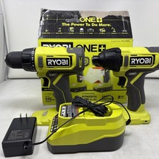 RYOBI ONE+ 18V Cordless 2-Tool Combo Kit with Drill/Driver - PCL1200K2 - Used