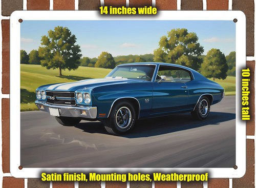 Metal sign 1970 chevrolet - metal,