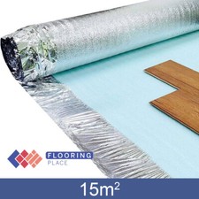 3mm Silver Acoustic Underlay - 15m2 - For Wood & Laminate Flooring with Overlap