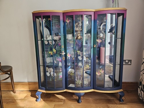 Vintage upcycled curved - curved, glass