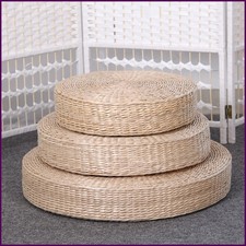 Straw Cushion Floor Tatami Pouf Meditation Woven Pillow Japanese Yoga Pad Zen