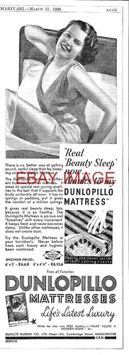 Advert for dunlopillo - 'dunlopillo', luxury