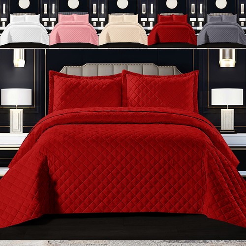 Luxury quilted bedspread bed - quilted,