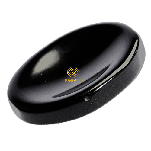Black agate worry stone - agate,