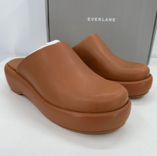 Everlane The Puffa Flatform in Brown Leather sz 8 Women's Chunky Platform Clog