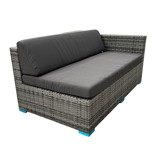 Grey rattan sofa set - grey, build