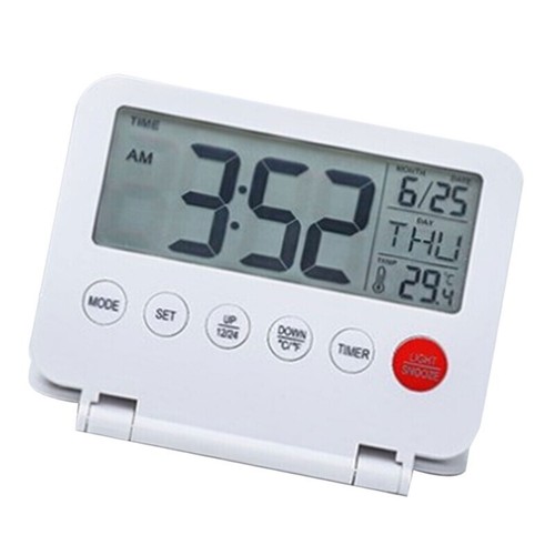 Lcd mini travel clock fold - clock,