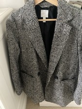 H&M Black & White Tweed Blazer