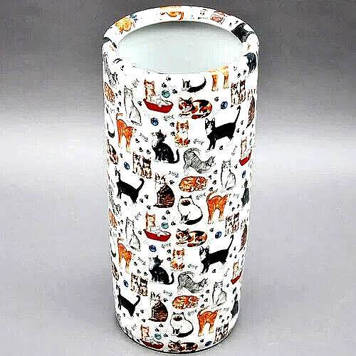 Umbrella stand ceramic cat - umbrella,