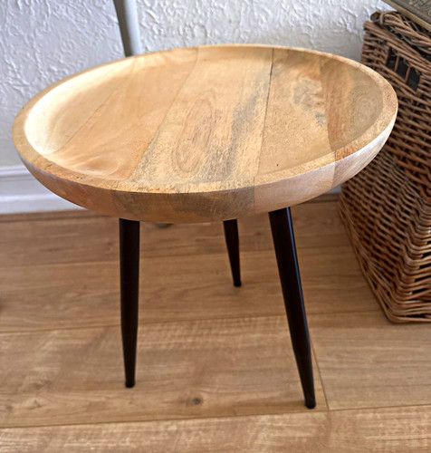 Round solid wood natural side - wood,