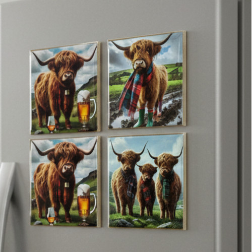 Highland cow magnet - highland,