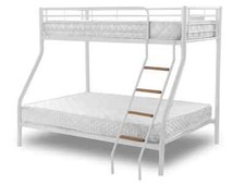 Alexa Triple Bunk Bed Single 3FT Double 4FT6 Metal Bed Frame In 3 Colours