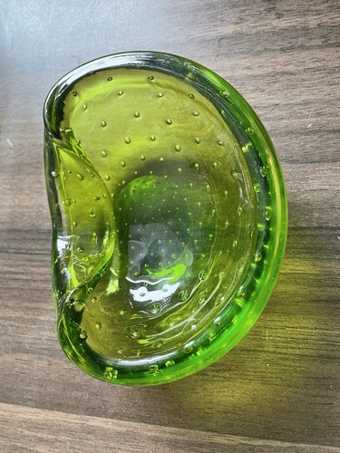 Murano style glass ashtray - murano,