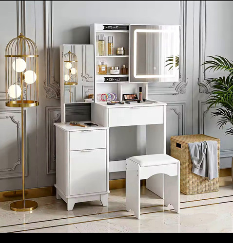 White dressing table vanity - white,