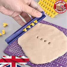 Ceramic Polymer Clay Alphabet Number Letter Presser Mold - Embosser Solid Rod To