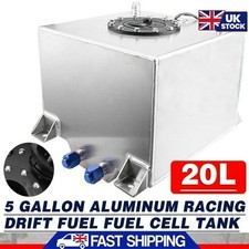 NEW 5 Gallon 20L Aluminum Racing Drift Fuel Cell Tank With Cap Outside AU