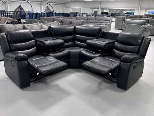 Roma leather corner recliner - leather,