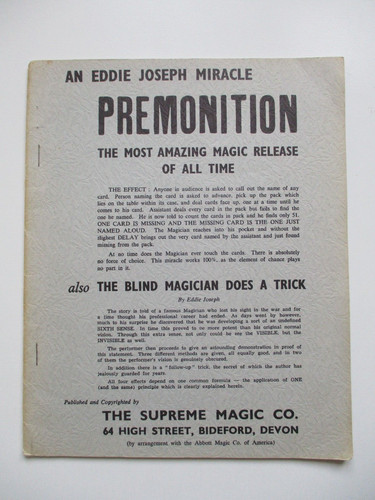 1959 eddie joseph premonition - eddie,