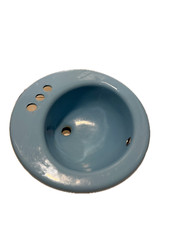 Vintage Blue Cast Iron Oval