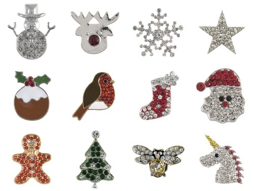 Diamante buttons festive - diamante,