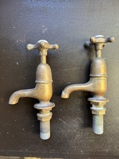 Antique/ Vintage Brass Taps Hot and Cold