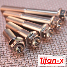 M10 Titanium Hex Drilled Head Flange Bolt, 20mm to 100mm x 1.25 thread 