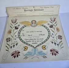 Pennsylvania Dutch Marriage Certificate In Package Vintage 1967
