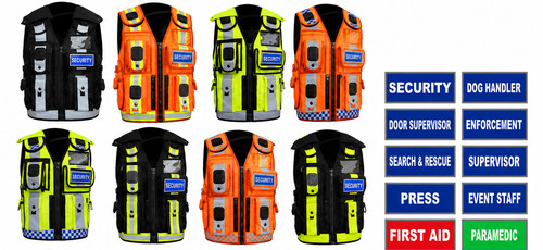 Hiviz security vest - vest, dog