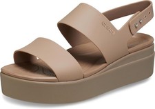 Crocs Brooklyn Wedge Sandals Shoes Womens W7 - W8 Lattle Strap Ladies