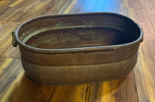Antique solid copper - solid, foot