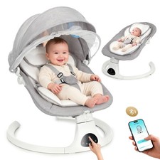 Bluetooth Electric Baby Swing Infant Cradle Bouncer Rocker Chair Music Remote