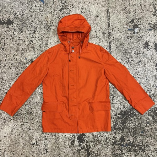 Orange lacoste hooded parka - orange,