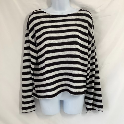 Ladies black white striped - h&m,