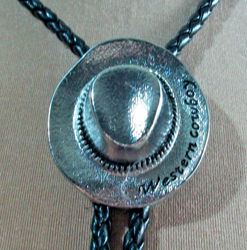 A23 western bolo tie silver - tie,