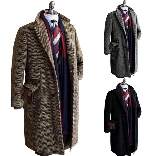 Herringbone men overcoats - men,