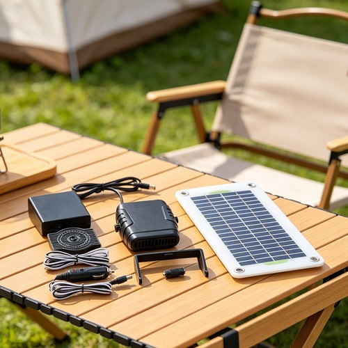 Solar fan heater crystalline - fan,