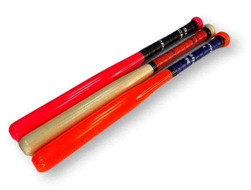 Pink orange wooden baseball - wooden,