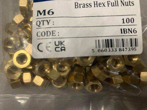 Pack 6mm solid brass - pack, of