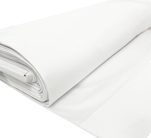 White cotton sateen fabric - cotton,