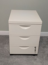 IKEA ERIK White Metal 3 Drawer