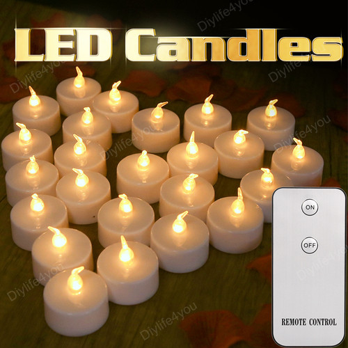Flickering tea lights - tea,