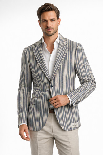 Light blue stripe boating - blue,